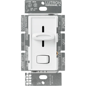 Lutron® S-603PGH-WH Skylark® Preset Slide Single & Way Dimmer, 600W, White