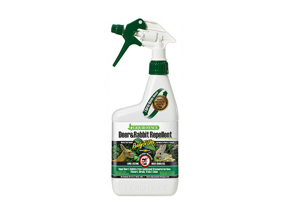 Liquid Fence HG-71126 Deer & Rabbit Repellent Spray, Ready To Use, 1 Qt