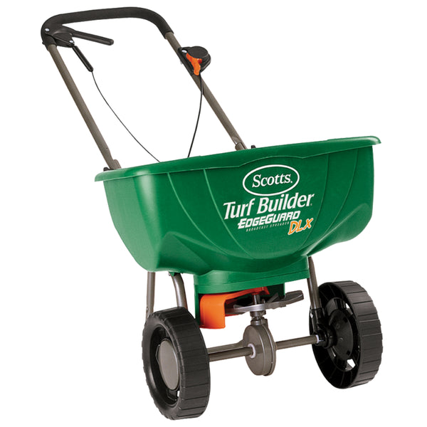 Scotts® 76232 Turf Builder Edgeguard DLX Broadcast Spreader, 10000 SqFt Coverage