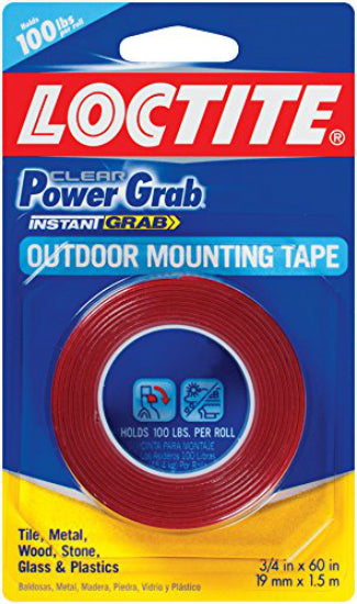 Loctite® 1360350 Power Grab® Mounting Tape, 60" x 0.75", Holds 100 Lbs Per Roll