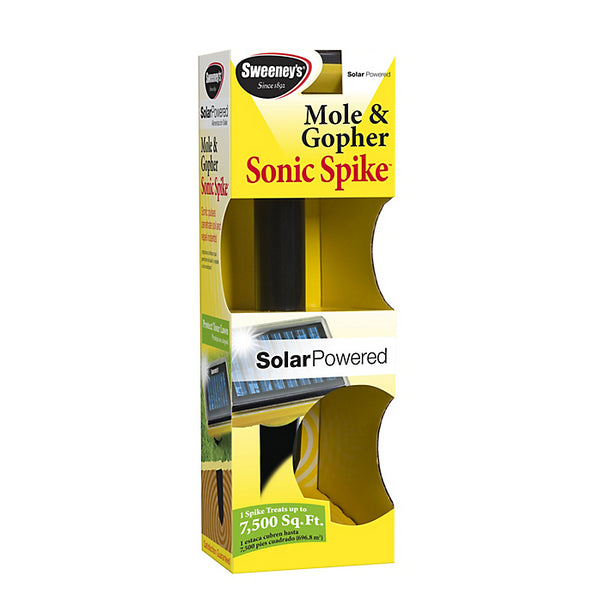 Sweeney’s® S9014 Solar Powered Mole & Gopher Sonic Spike, Treats up to 7500 SqFt