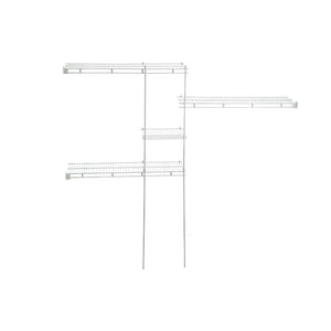 ClosetMaid 1628 Shelf & Rod Closet Organizer Kit, Vinyl Coated Steel, 5' To 8'