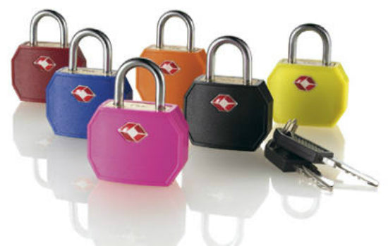 Travel Smart® TSR01TS Travel Sentry® Brass Padlock, Assorted Colors