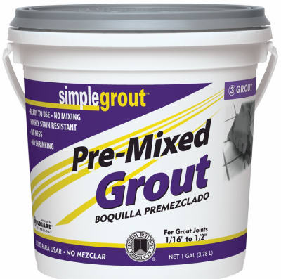 SimpleGrout Delorean Gray Pre-Mixed Grout, 1 gallon
