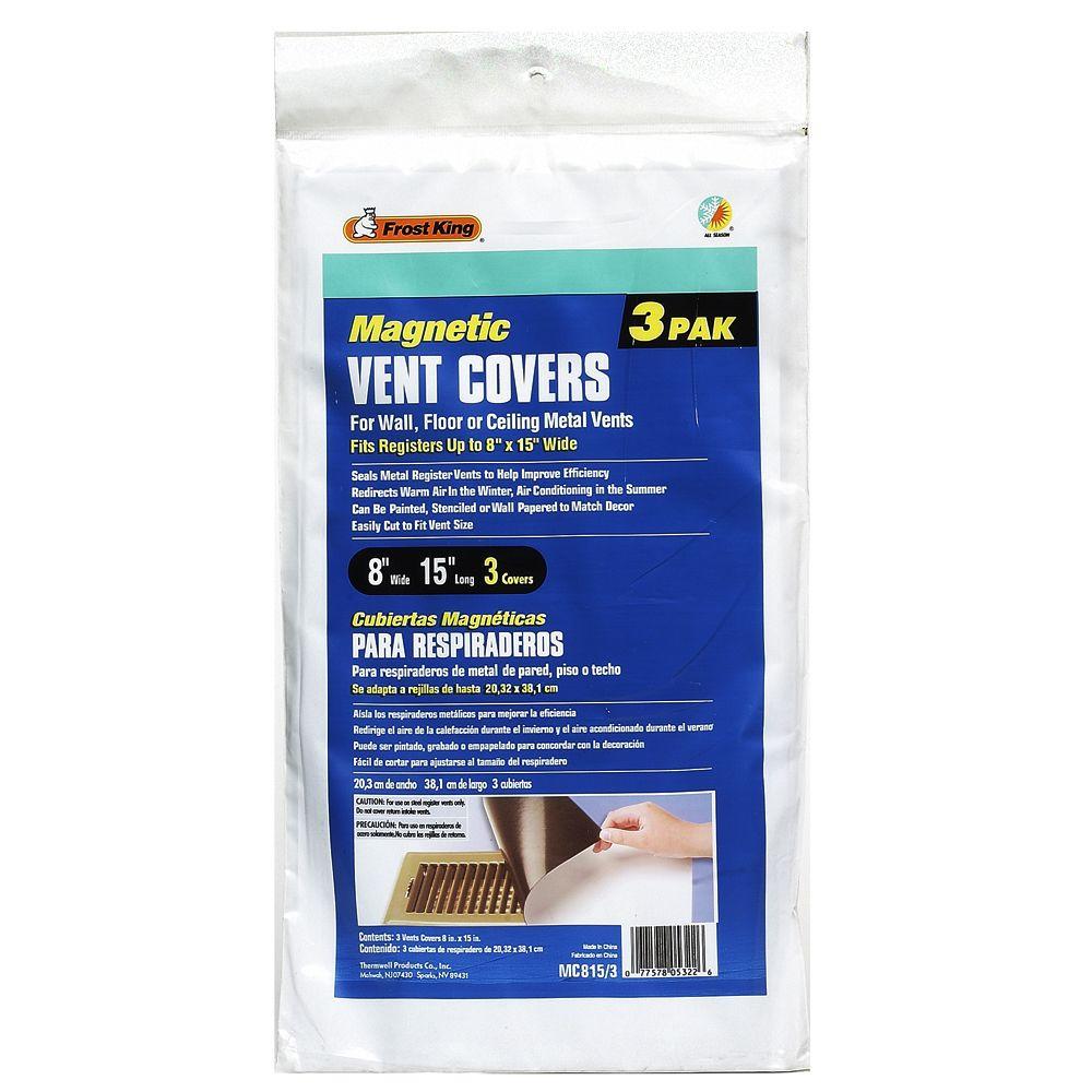Frost King MC815/3 Magnetic Vent Covers, 8" x 15", 3-Pack