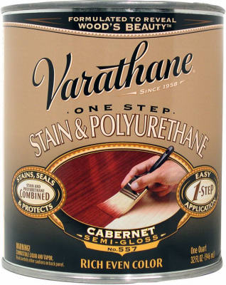 Varathane 225248H Cabernet Stain & Polyurethane, 1 qt