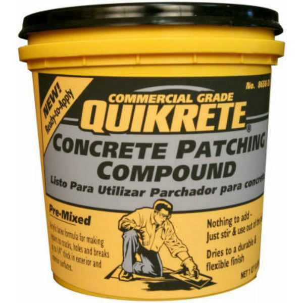 Quikrete® 865035 Commercial Grade Premixed Concrete Patching Compound, 1 Qt