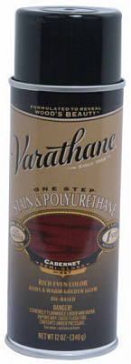 Varathane 243868 Cabernet Stain & Polyurethane Spray, 12 oz
