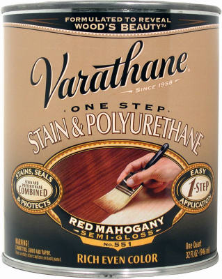 Varathane Red Mahogany Stain & Polyurethane, 1 qt