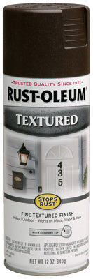 Rust-Oleum® 241255 Stops Rust® Textured Spray Paint, 12 Oz, Dark Brown