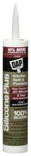 Dap® 08781 Premium Silicone Rubber Kitchen & Bath Sealant, 10.1 Oz, Clear