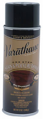 Varathane 243867 Red Mahogany Stain & Polyurethane Spray, 12 oz