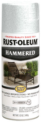 Rust-Oleum® 248072 Stops Rust® Hammered Spray Paint, 12 Oz, White