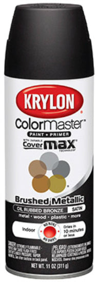 Krylon® K05125402 ColorMaster™ Paint & Primer Brushed Metallic, 11 Oz, Bronze