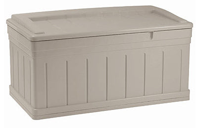 Suncast DB9750 Extra Large Deck Box with Seat, Light Taupe, 29-Gallon