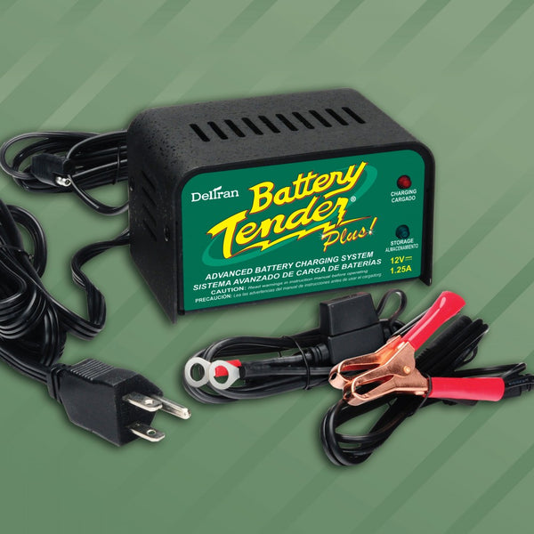 Deltran Battery Tender 021-0128 Plus Battery Charger and Maintainer, 1.25 Amp, 12V