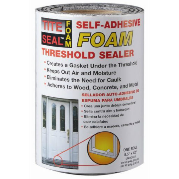 Tite-Seal® TSFM42 Self-Adhesive Foam Threshold Sealer, 5.5" x 3.5'