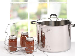 Ball® 1440010740 Stainless Steel Collection Elite® Water Bath Canner w/Rack, 21-Qt