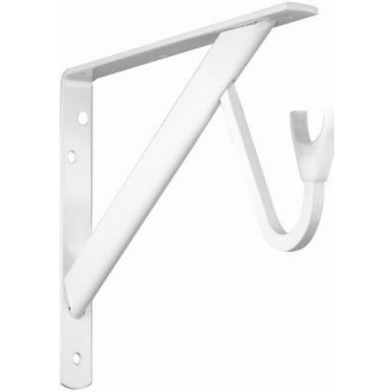 Knape & Vogt® RP-0495-WT Heavy Duty Shelf & Rod Bracket, White