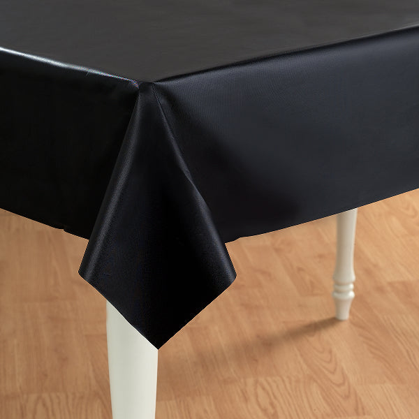 Creative Converting™ 01290 Plastic Banquet Table Cover, Black, 54" x 108"
