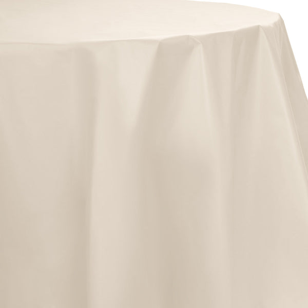 Creative Converting™ 703264 Octy-Round Plastic Table Cover, Ivory, 82"