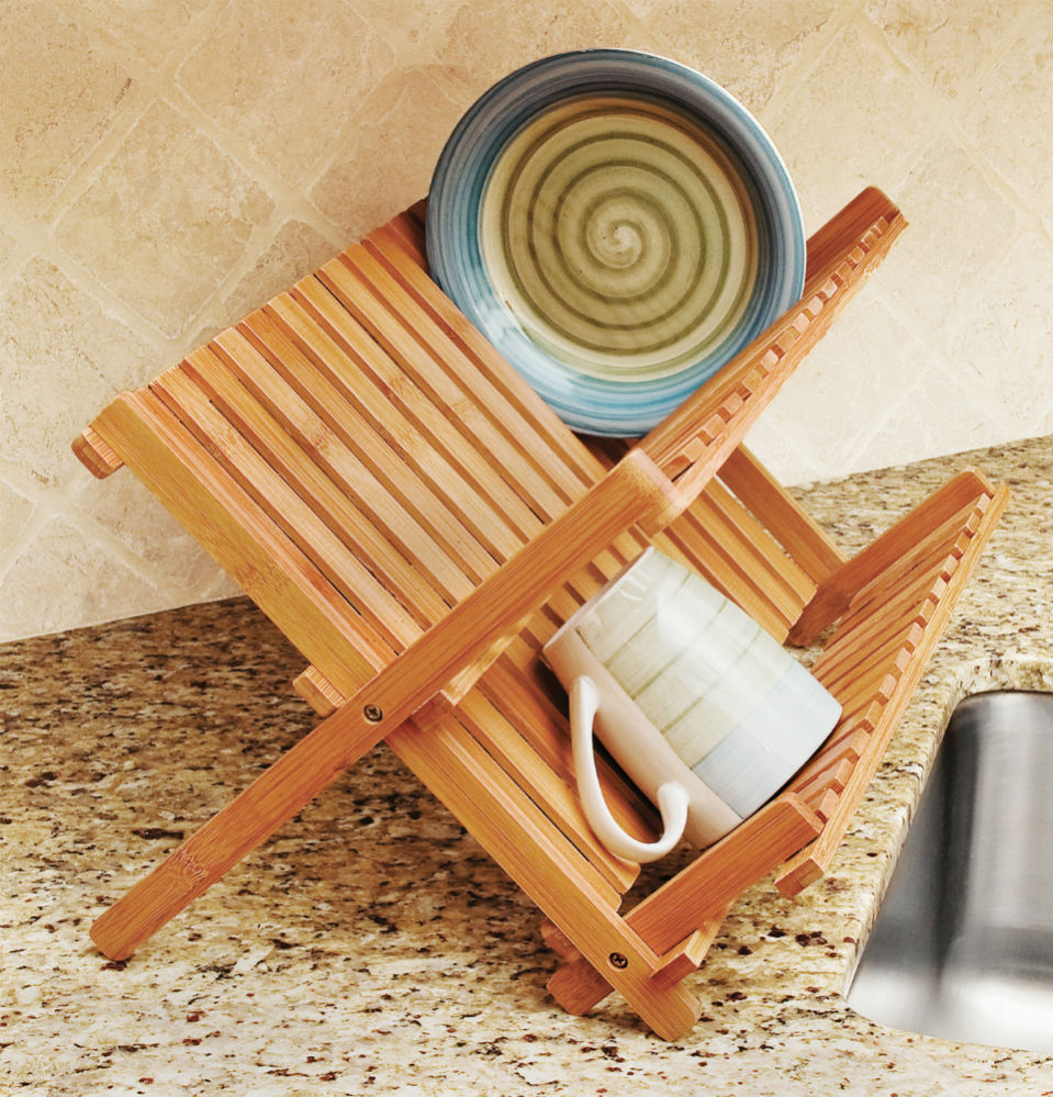 Lipper 8813 Bamboo Folding Dish Rack