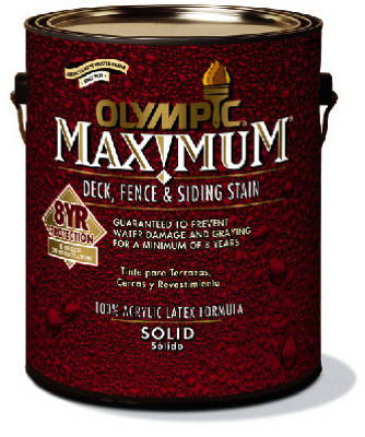Olympic 79614A/01 Maximum Deck, Fence & Siding Stain, 1 Gallon