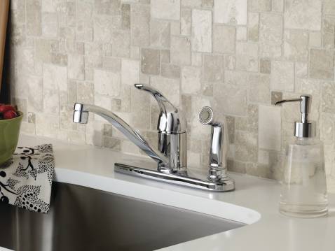 Moen CA87554C Adler™ One-Handle Low Arc Kitchen Faucet, Chrome