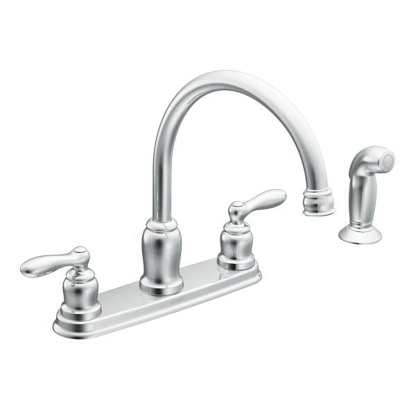 Moen CA87888 Caldwell™ Two-Handle High Arc Kitchen Faucet, Chrome