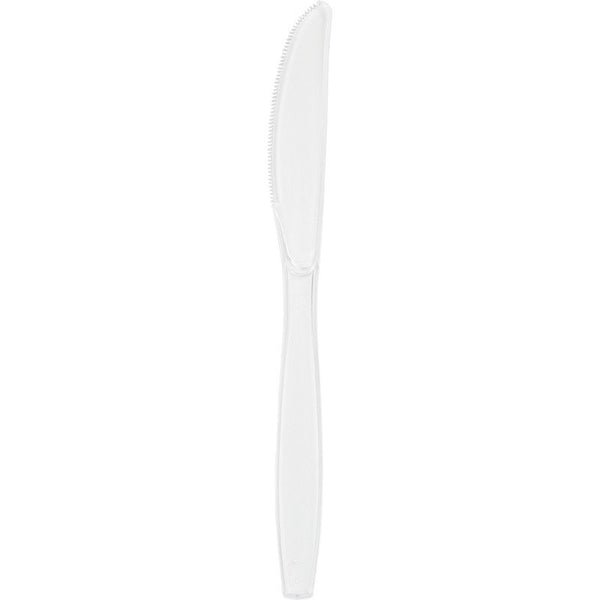 Creative Converting™ 010571B Touch Of Color Premium Plastic Knives, Clear, 50-Ct