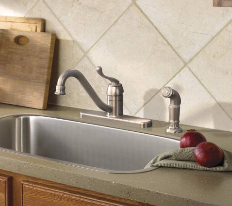 Moen CA87520SRS Muirfield One-Handle Low Arc Faucet, Spot Resist Stainless