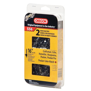 Oregon S56T Low Profile 91VG Xtraguard C-Loop Chain, 56 Drive Links, 16", 2-Pk