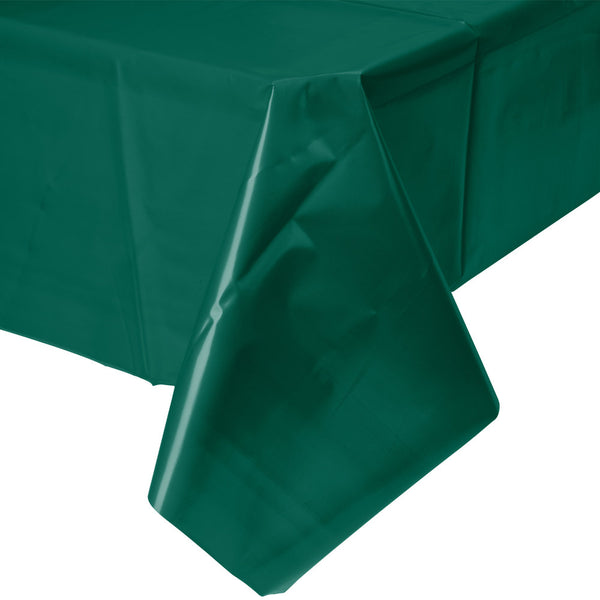 Creative Converting™ 723124 Plastic Banquet Table Cover, Hunter Green, 54"x108"