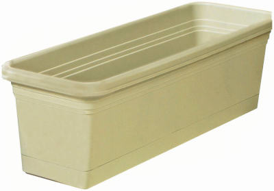 Southern Patio WB3012OG Rolled Rim Window Box w/Attached Saucer, Olive Green,30"