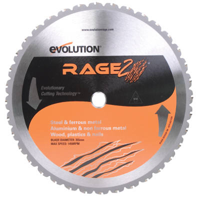 Evolution RAGE355 Tungsten Carbide Tipped Multi-Purpose Blade, 14 Inch