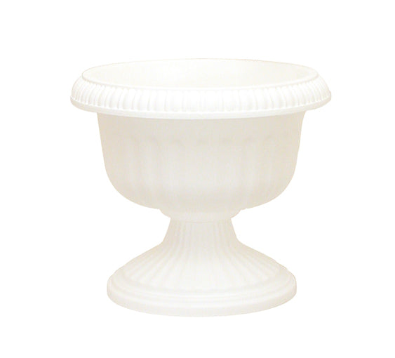 Southern Patio UR1810WH Grecian Urn Planter, White, 18"
