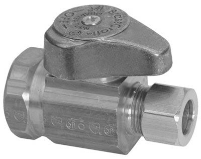 Brass Craft G2R12X-CD Straight Valve, 1/2" FIP x 3/8", Chrome