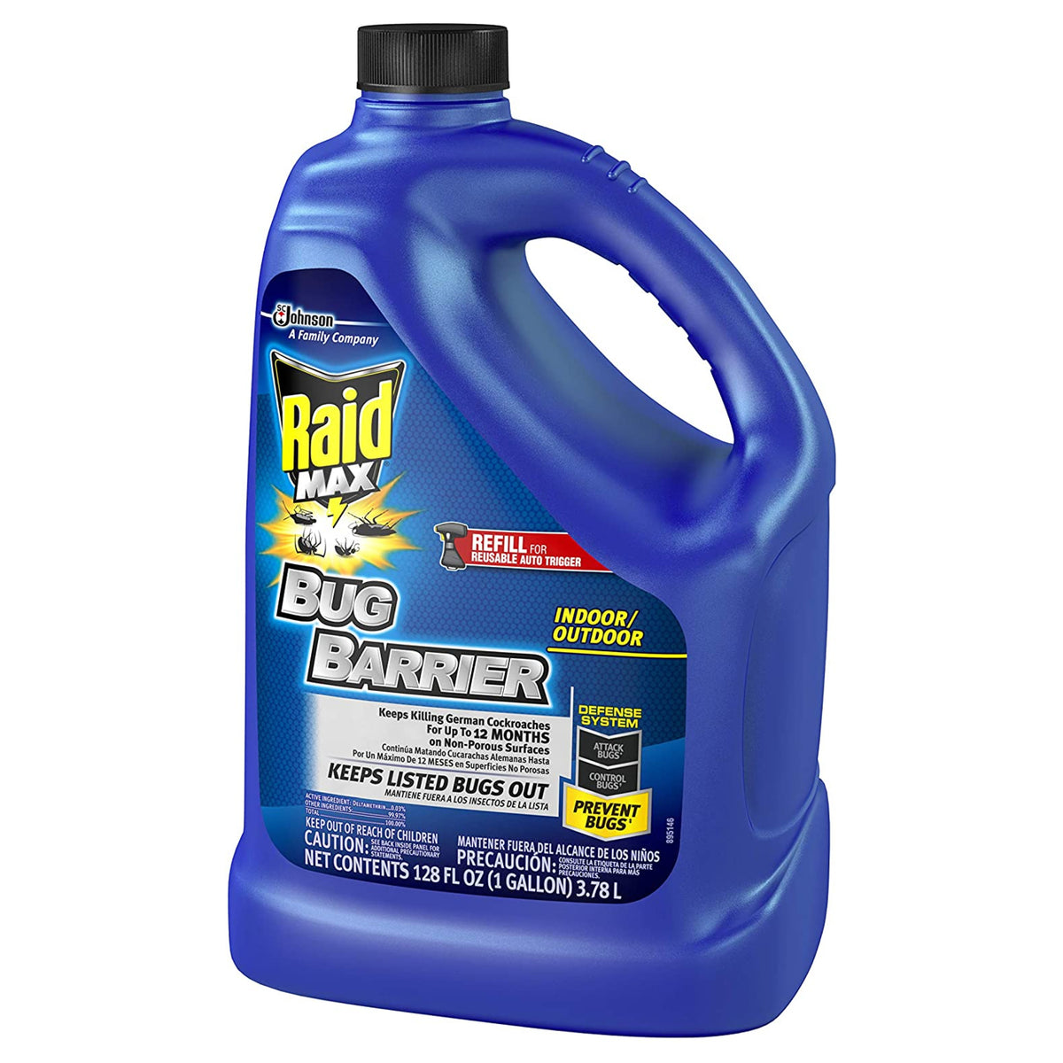 Raid Max 71111 Bug Barrier Defense System Refill, Liquid, 1-Gallon