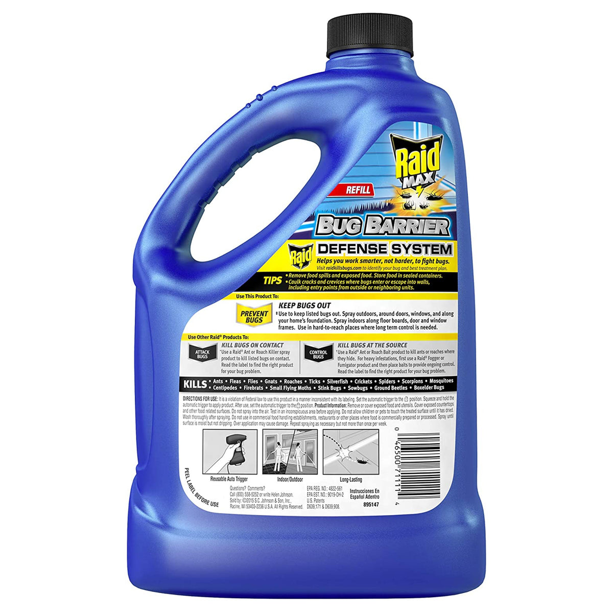 Raid Max 71111 Bug Barrier Defense System Refill, Liquid, 1-Gallon