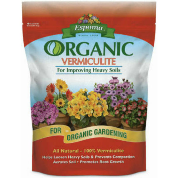 Espoma VM8 Organic Vermiculite for Improving Heavy Soils, 8 Qt