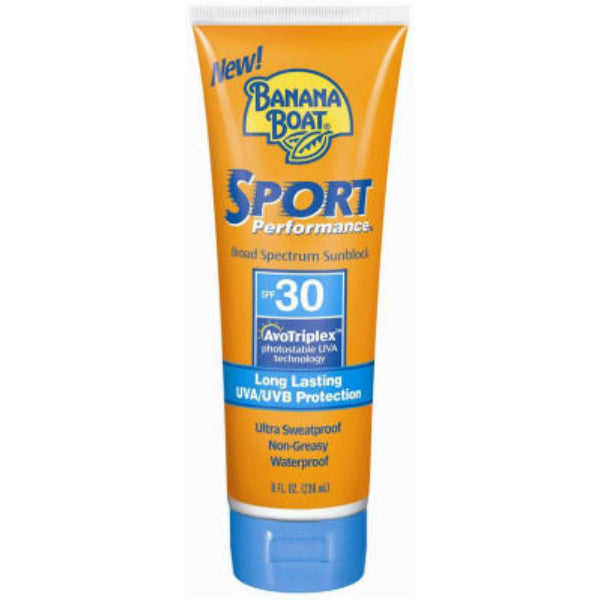 Banana Boat 14971 Sport Performance Sunscreen Lotion, SPF 30, 8 Oz