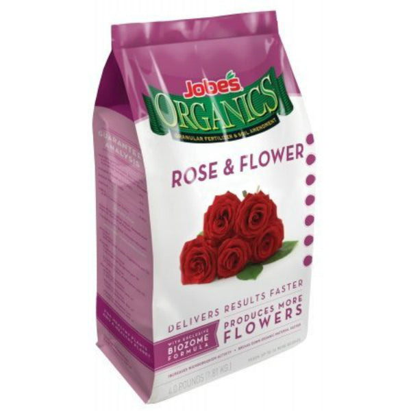 Jobe’s® Organics® 09426 Roses & Flowers Granular Fertilizer, 3-5-3, 4 Lbs