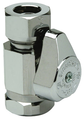 Brass Craft G23305X-CD Straight Valve, 1/2" FIP x 7/16", Chrome