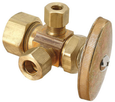 Brass Craft  Dual Outlet Valve, Rough Brass