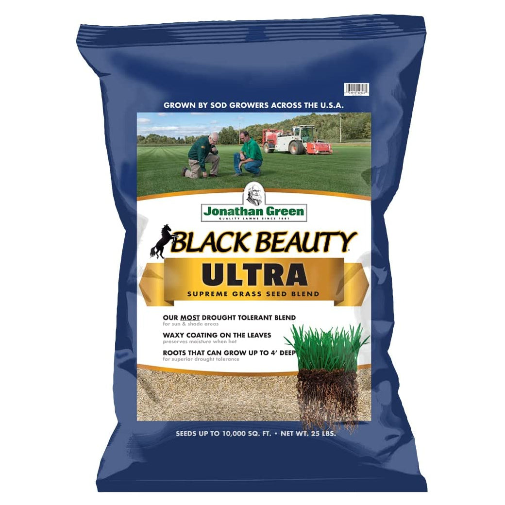 Jonathan Green 10323 Black Beauty Ultra Grass Seed, Up To 10000 Sqft, 25 Lb