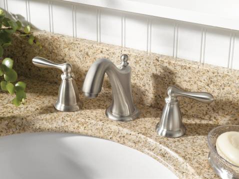 Moen CA84440SRN Caldwell™ Two-Handle High Arc Bathroom Faucet, Brushed Nickel