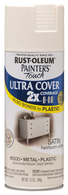 Rust-Oleum® Painter's® Touch 2x Spray Paint, 12 Oz, Satin Heirloom White