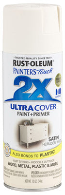 Rust-Oleum® Painter's® Touch 2x Spray Paint, 12 Oz, Satin Heirloom White