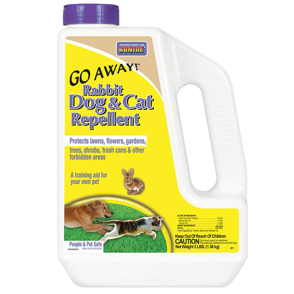 Bonide 871 Go Away Rabbit/Dog & Cat Repellent Granules, 3 lbs