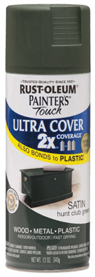 Rust-Oleum® Painter's® Touch 2x Spray Paint, 12 Oz, Satin Hunt Club Green